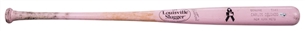 2008 Carlos Delgado Game Used Pink Mothers Day Louisville Slugger T141 Bat (MLB Authenticated)